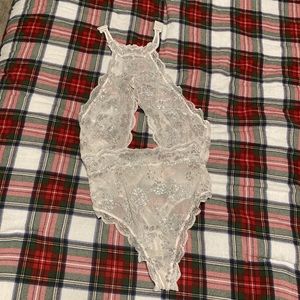 Victoria's Secret white-silver lingerie